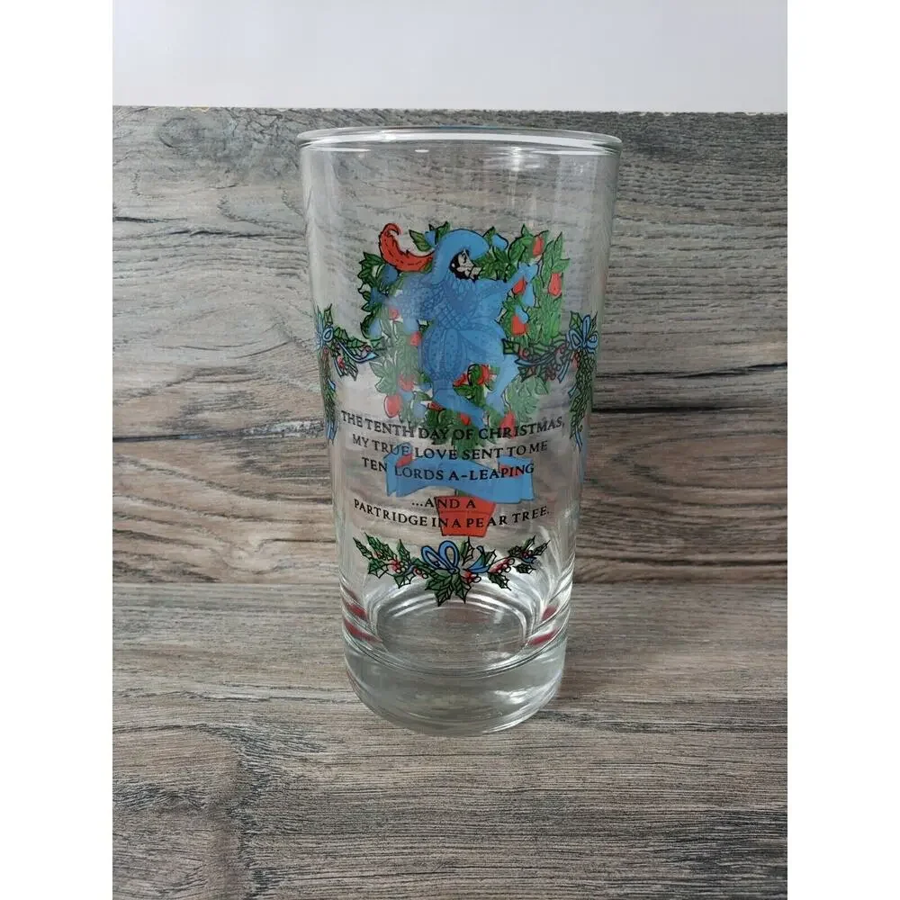 Twelve Days of Christmas by Indiana Glass 12 oz Replacement Glass Day 10